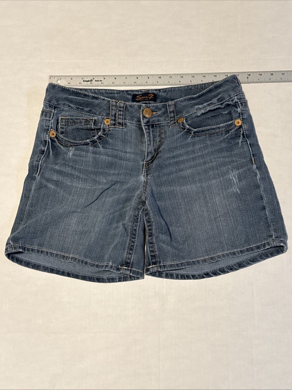 Women's Size 12 Seven7 Denim Shorts Blue